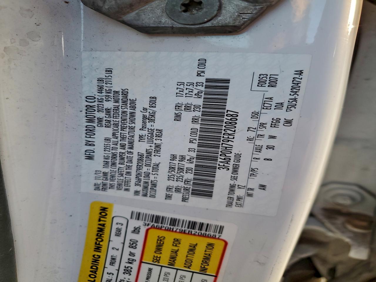 2014 FORD FUSION