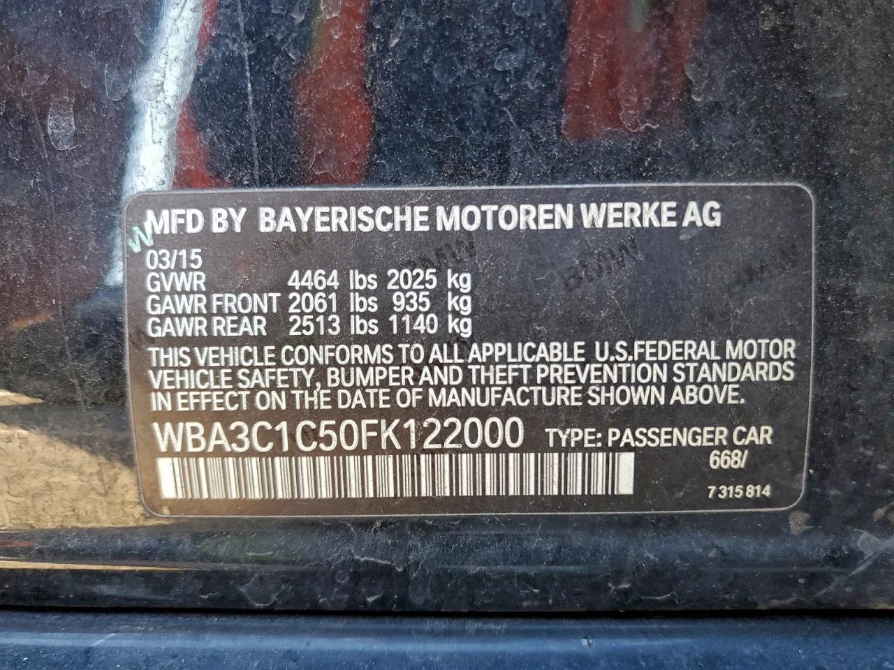 2015 BMW 3 SERIES