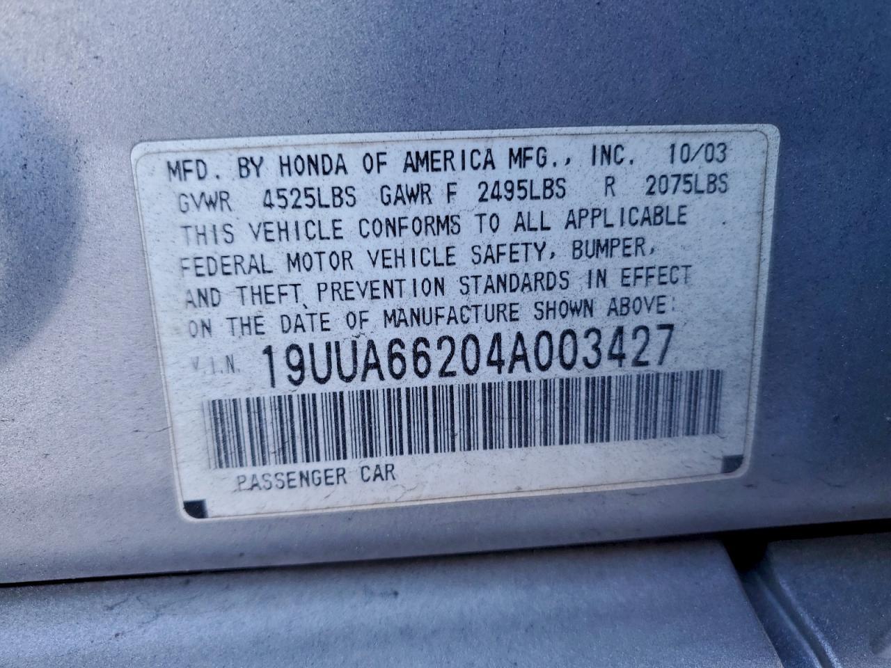2004 ACURA TL