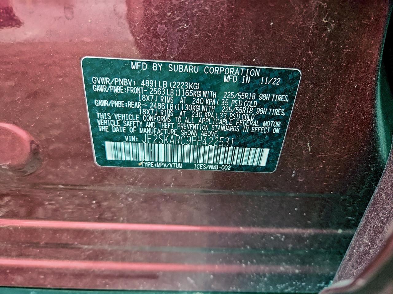 2023 SUBARU FORESTER