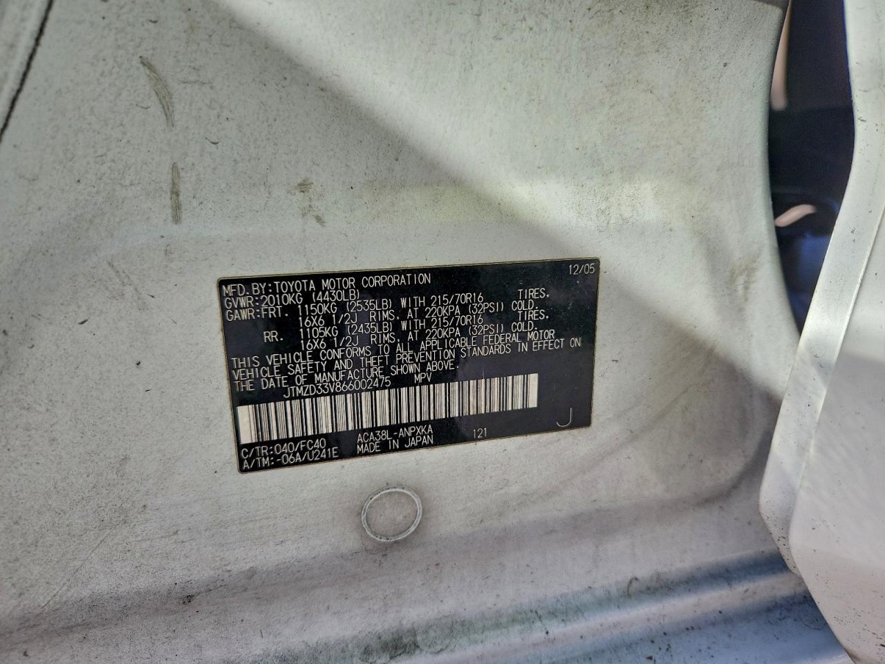 2006 TOYOTA RAV4