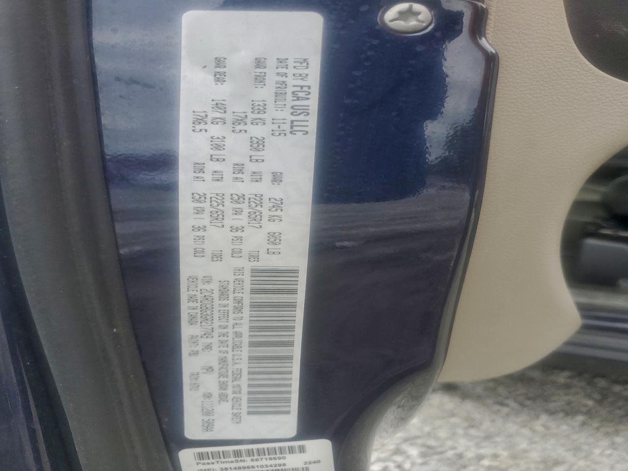 2016 DODGE GRAND CARAVAN