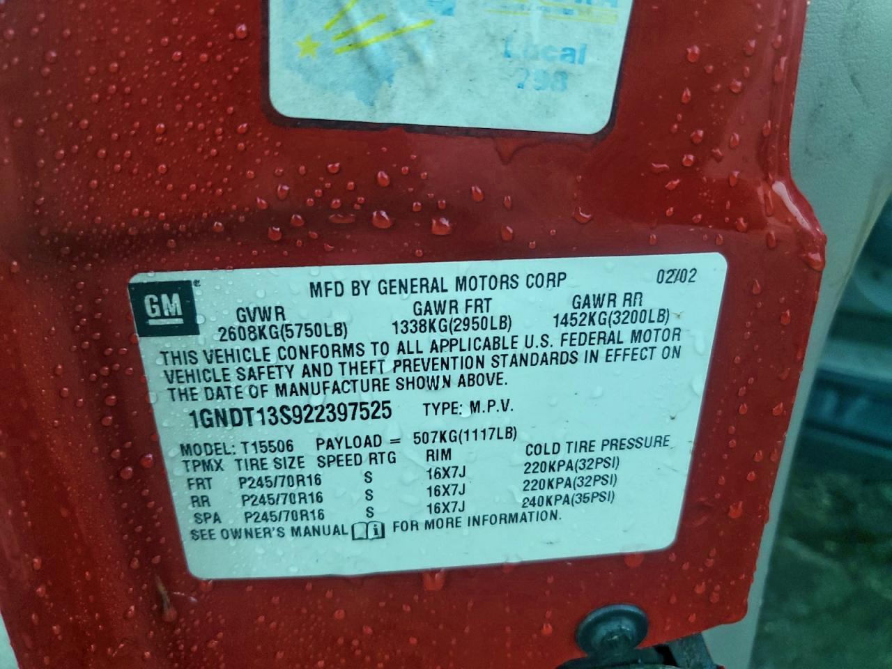 2002 CHEVROLET Trailblazer
