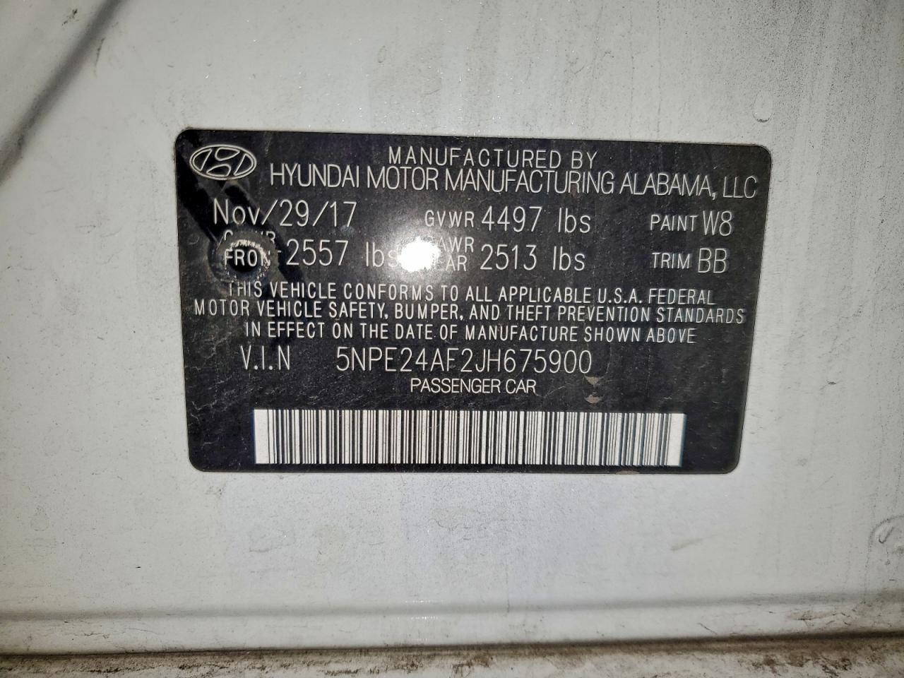 2018 HYUNDAI SONATA