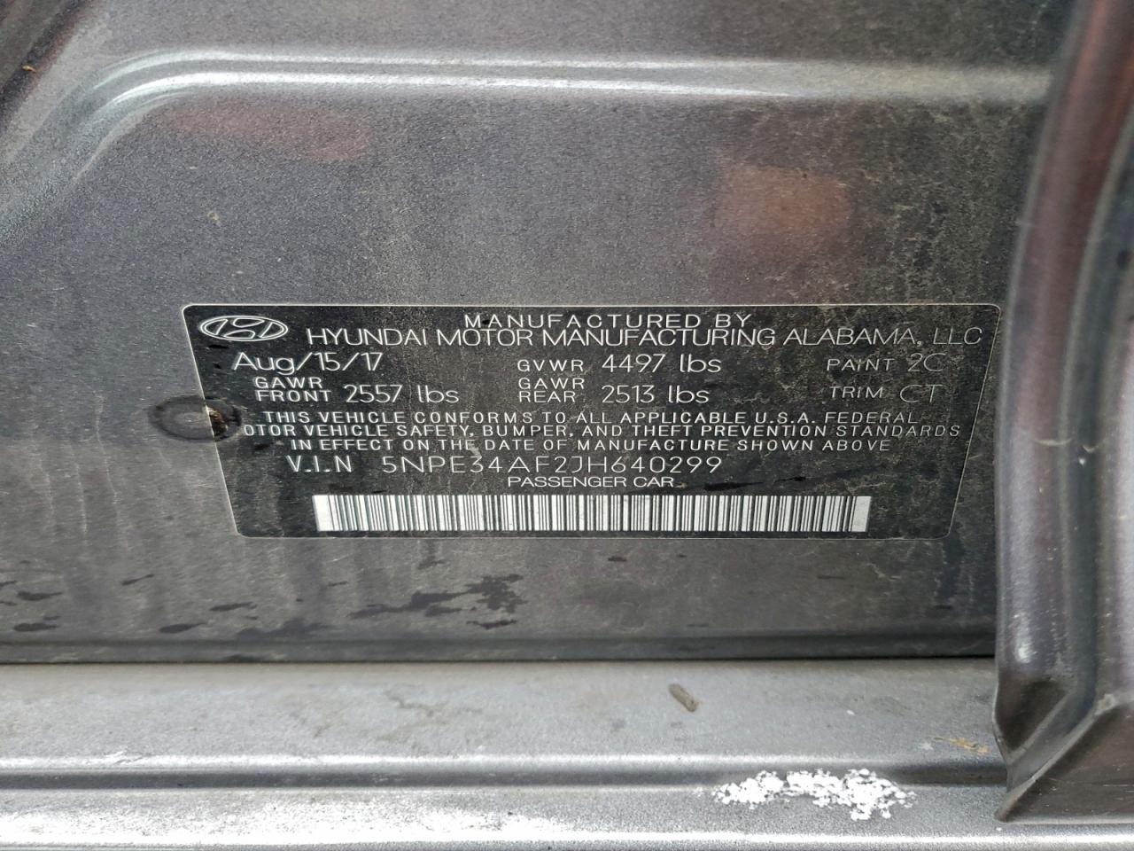 2018 HYUNDAI SONATA