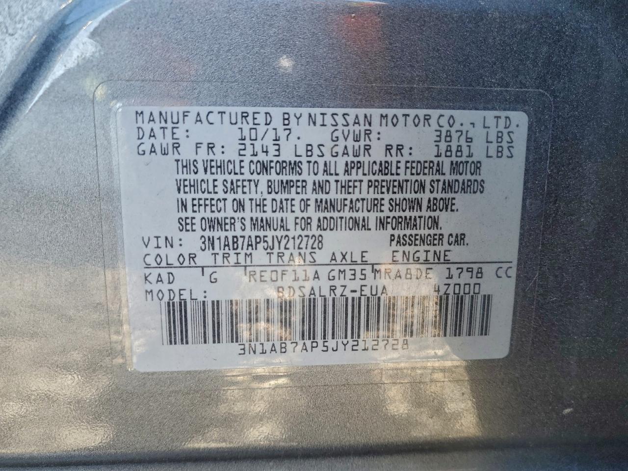 2018 NISSAN SENTRA