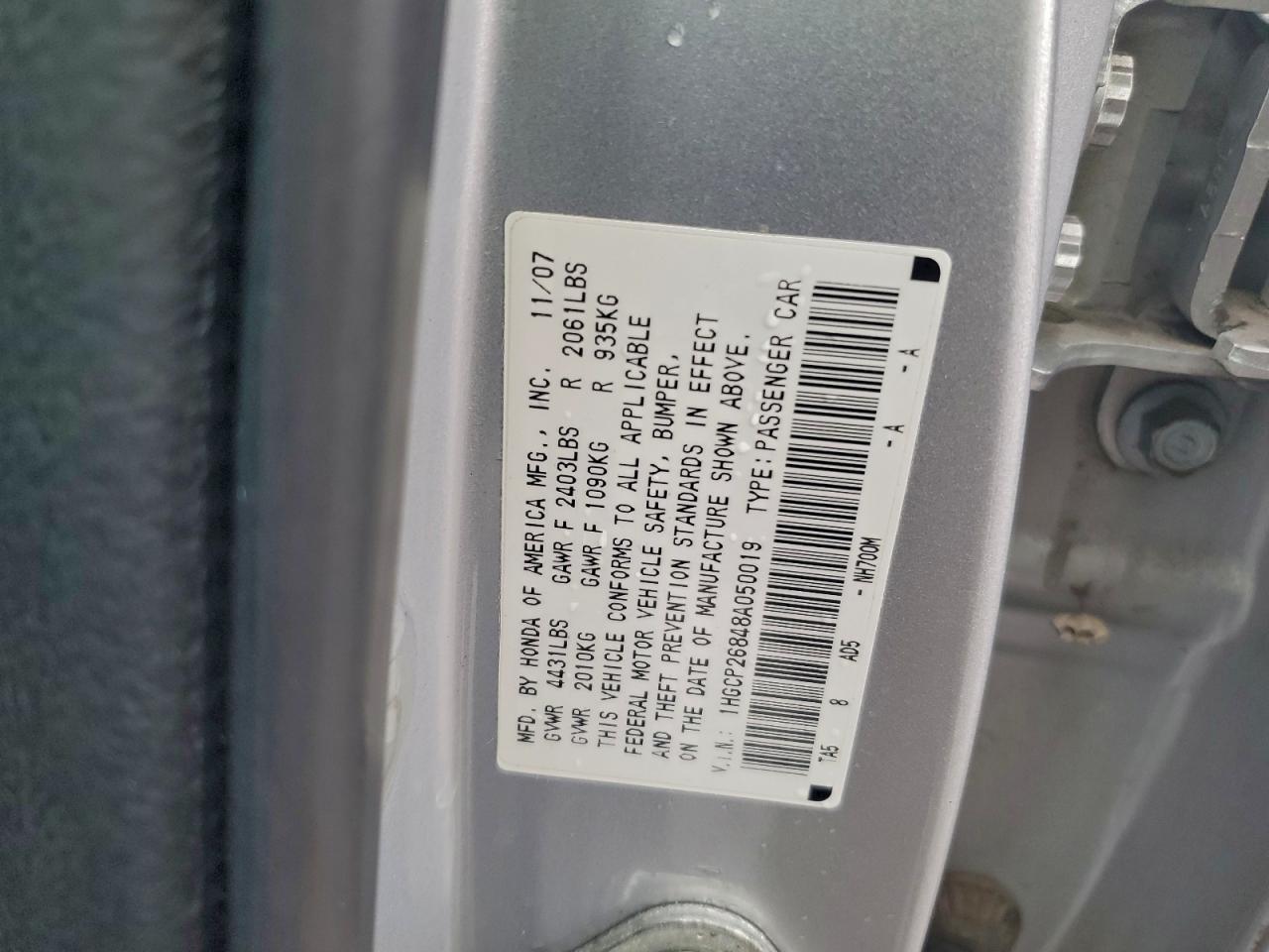 2008 HONDA ACCORD