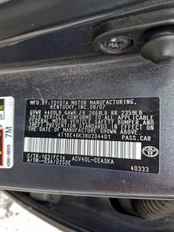2008 TOYOTA CAMRY
