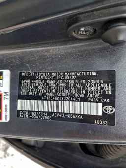2008 TOYOTA CAMRY