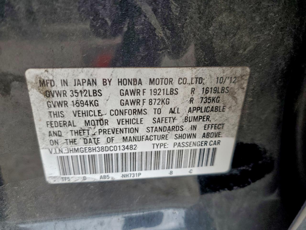 2013 HONDA FIT