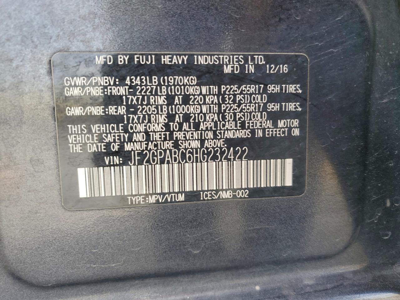 2017 SUBARU Crosstrek