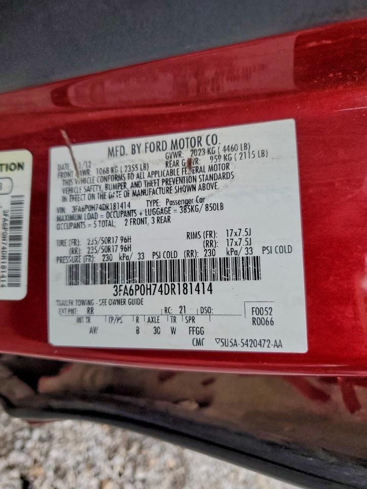 2013 FORD FUSION