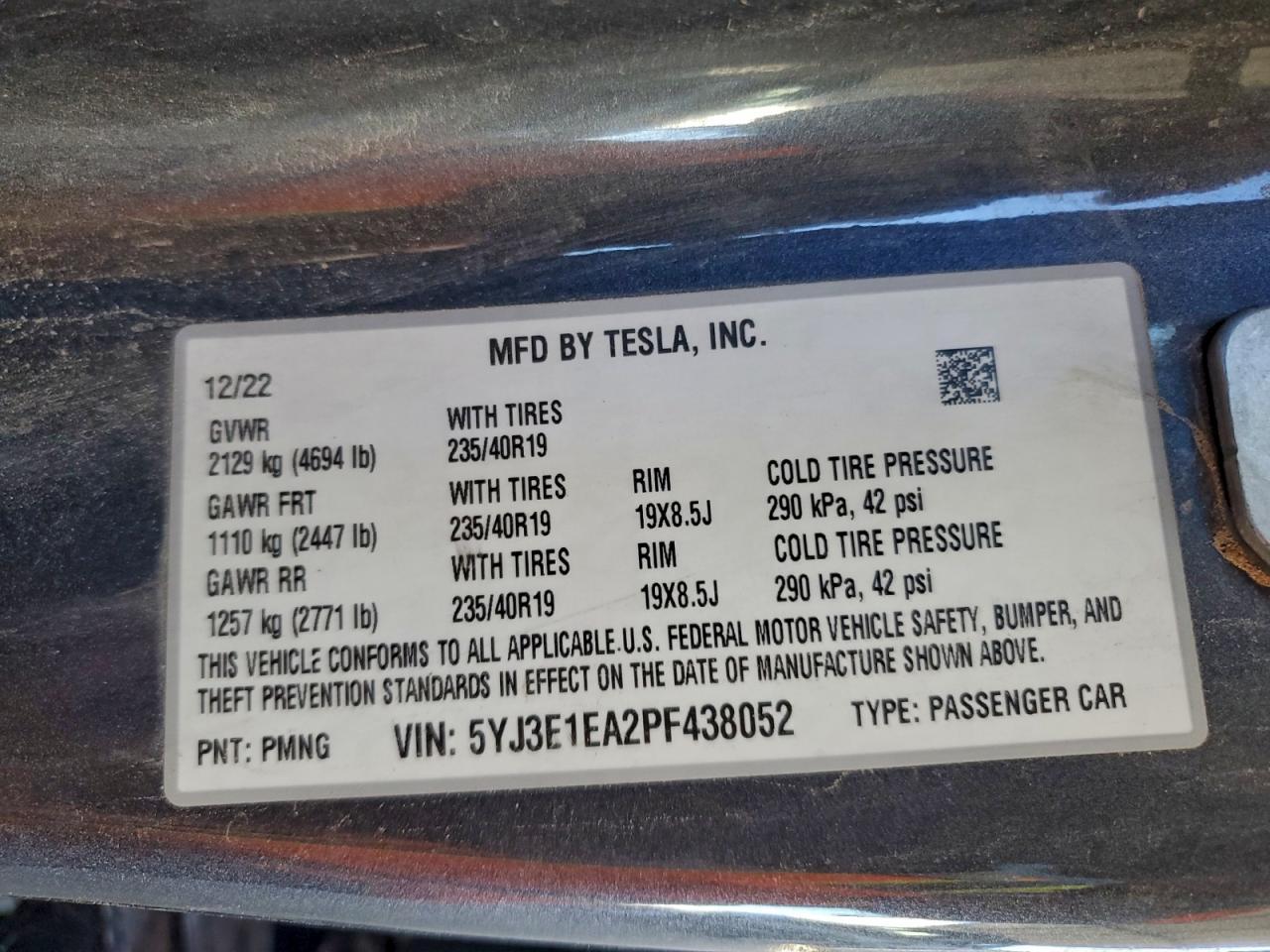 2023 TESLA MODEL 3
