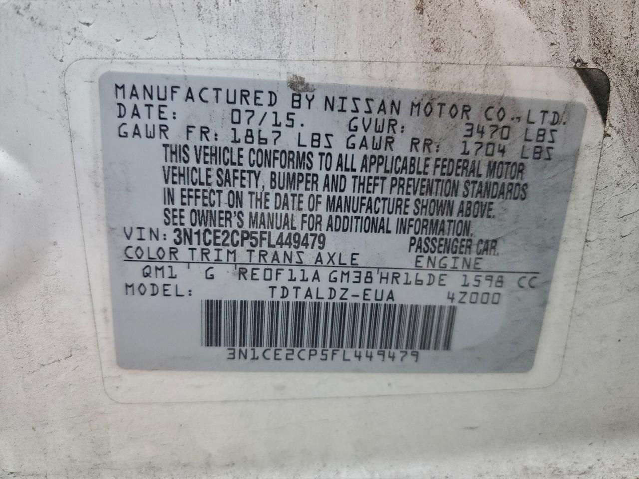 2015 NISSAN Versa Note