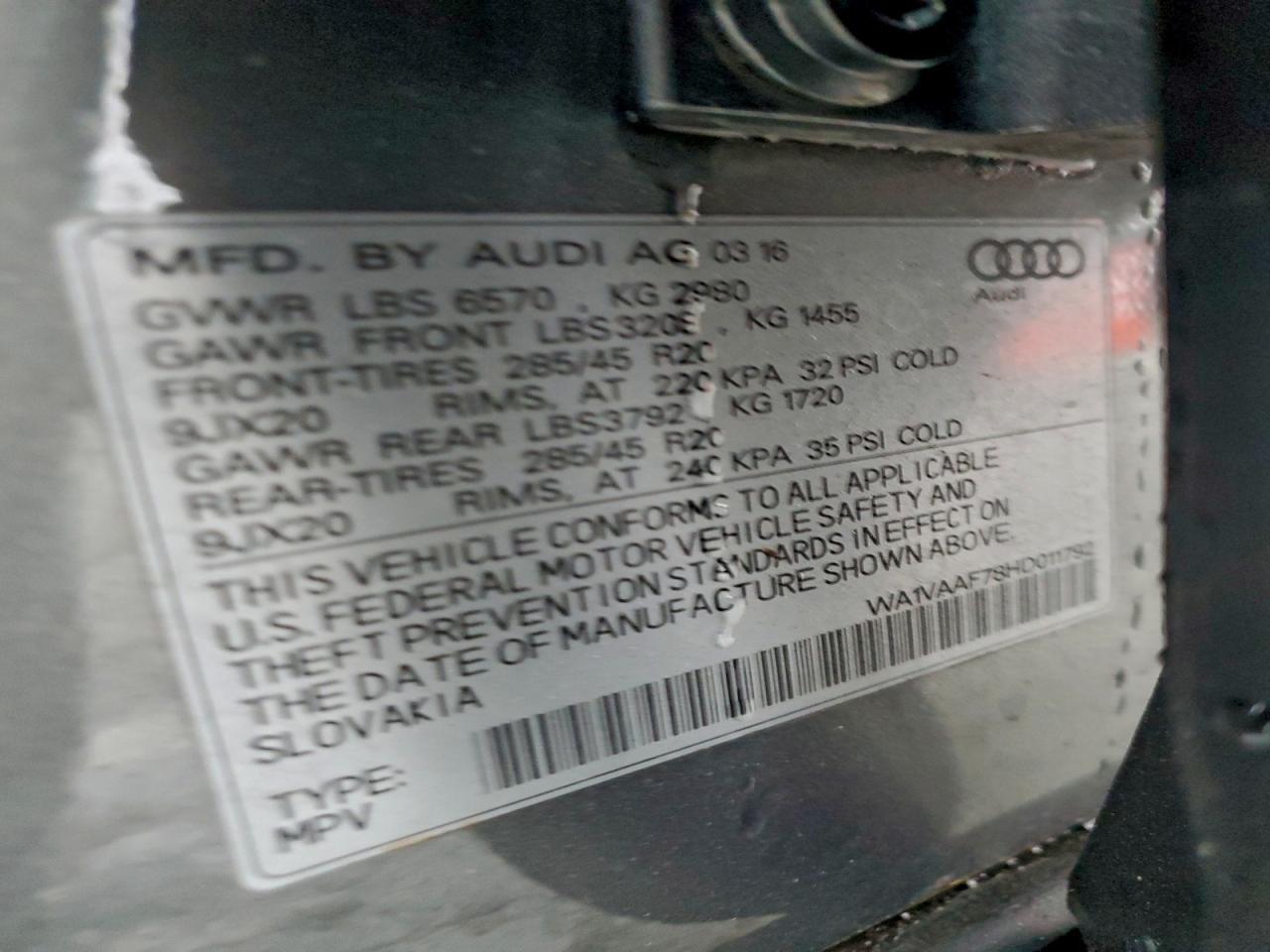2017 AUDI Q7