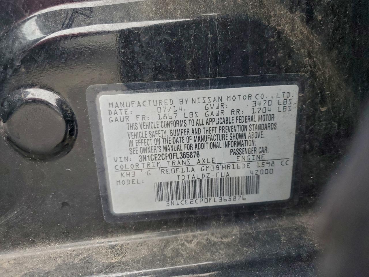 2015 NISSAN Versa Note