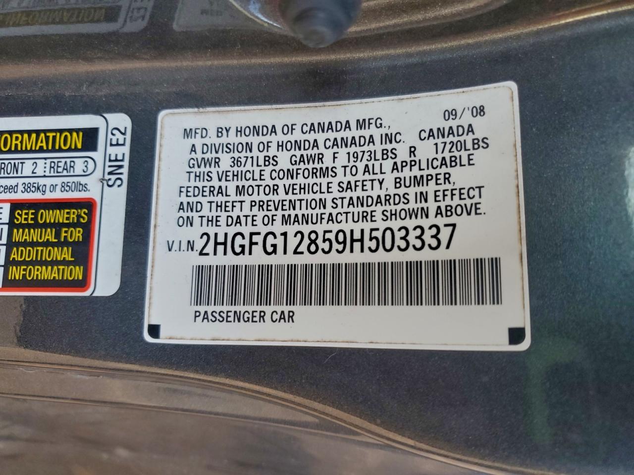 2009 HONDA CIVIC