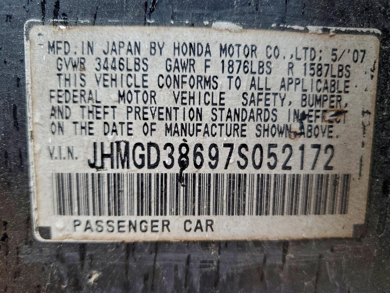 2007 HONDA FIT