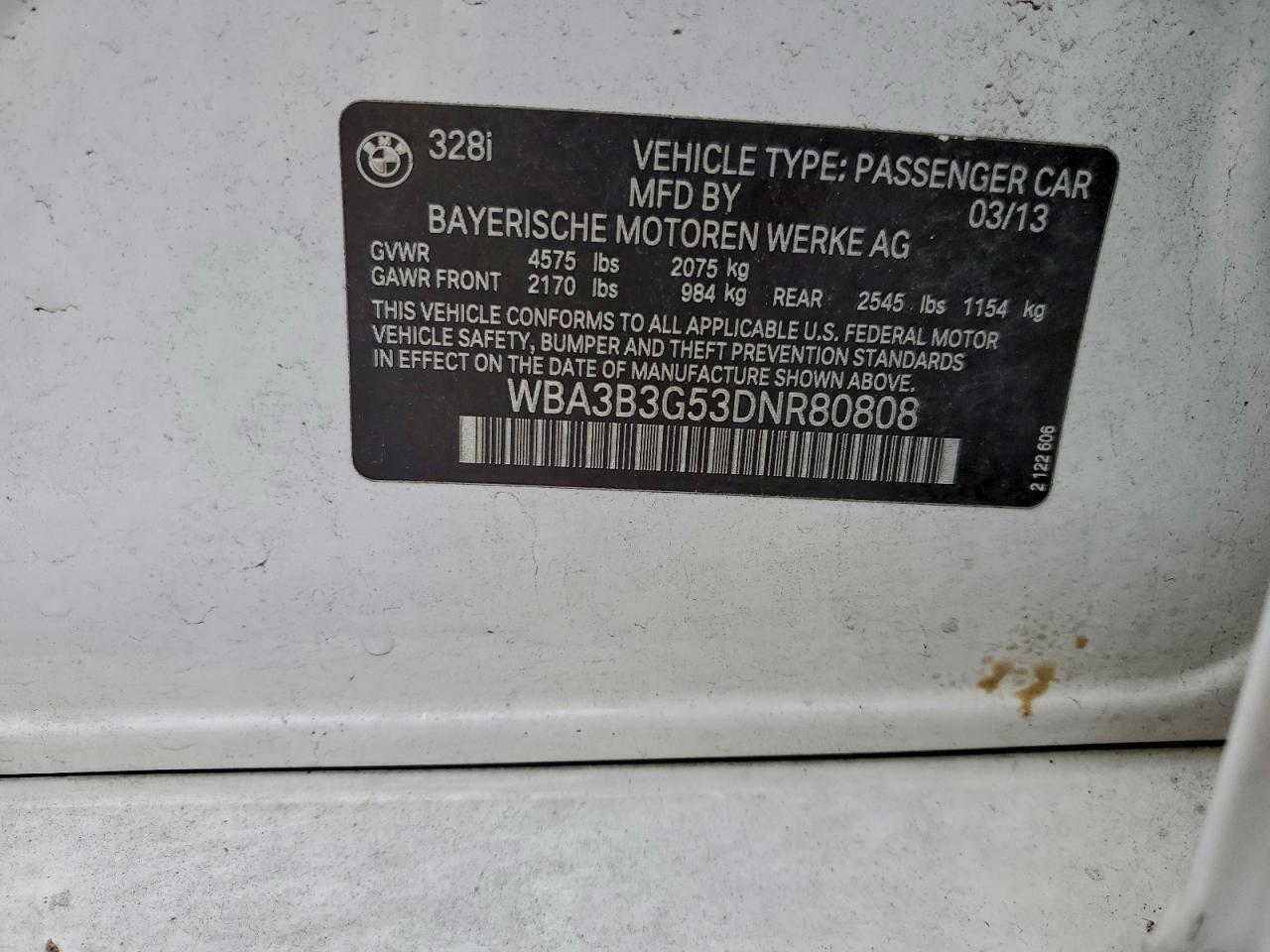 2013 BMW 3 SERIES