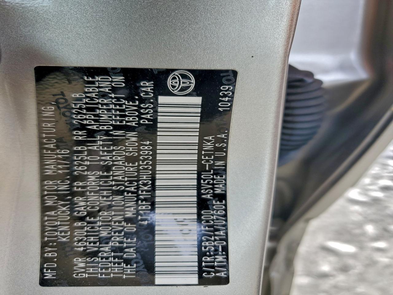 2017 TOYOTA CAMRY