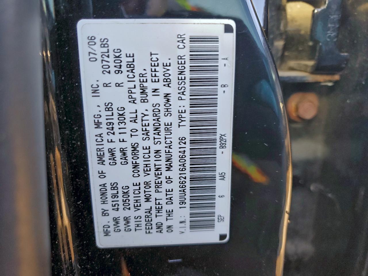 2006 ACURA TL