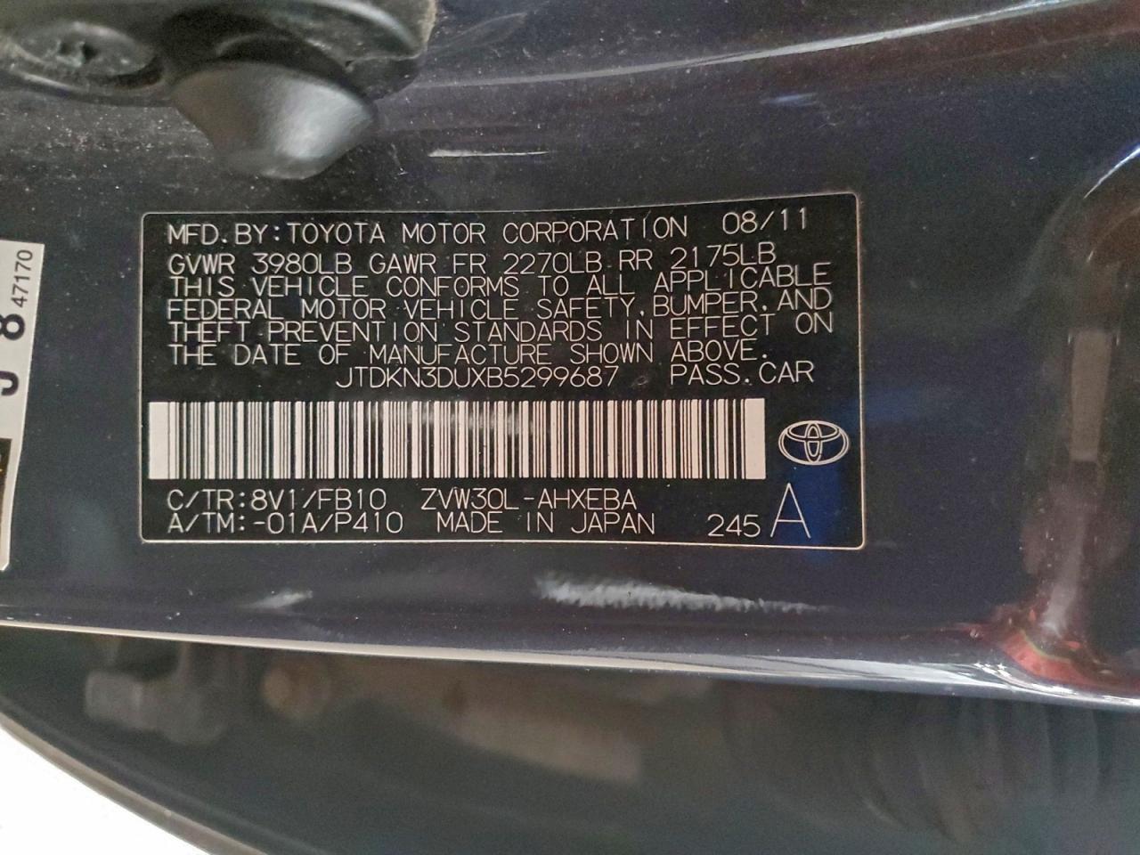 2011 TOYOTA PRIUS
