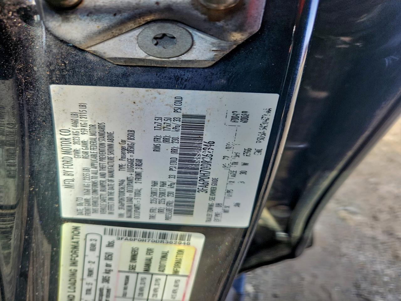 2013 FORD FUSION