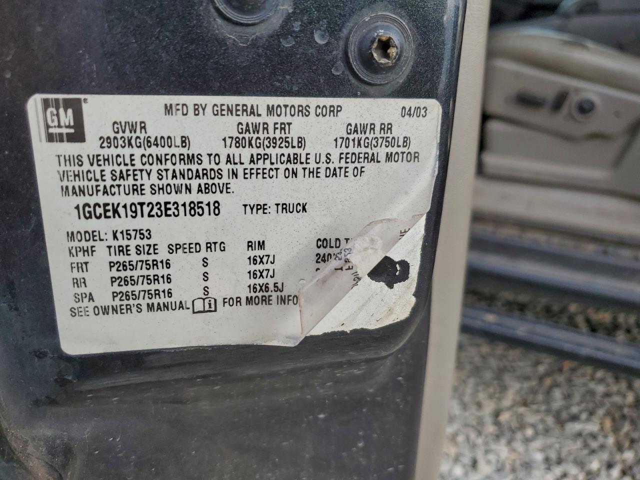 2003 CHEVROLET Silverado