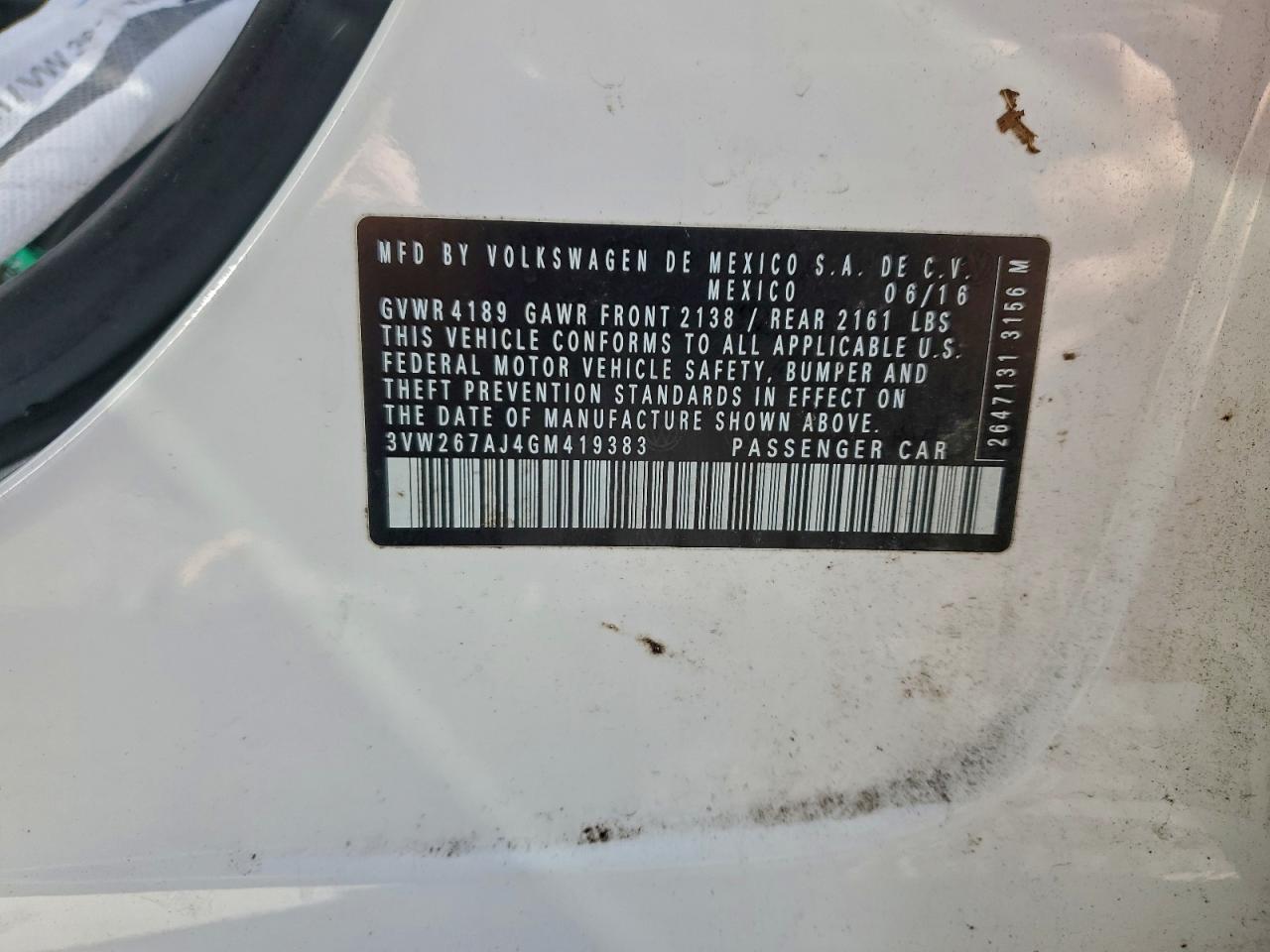 2016 VOLKSWAGEN JETTA