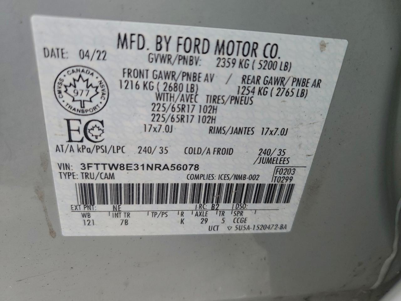 2022 FORD Maverick