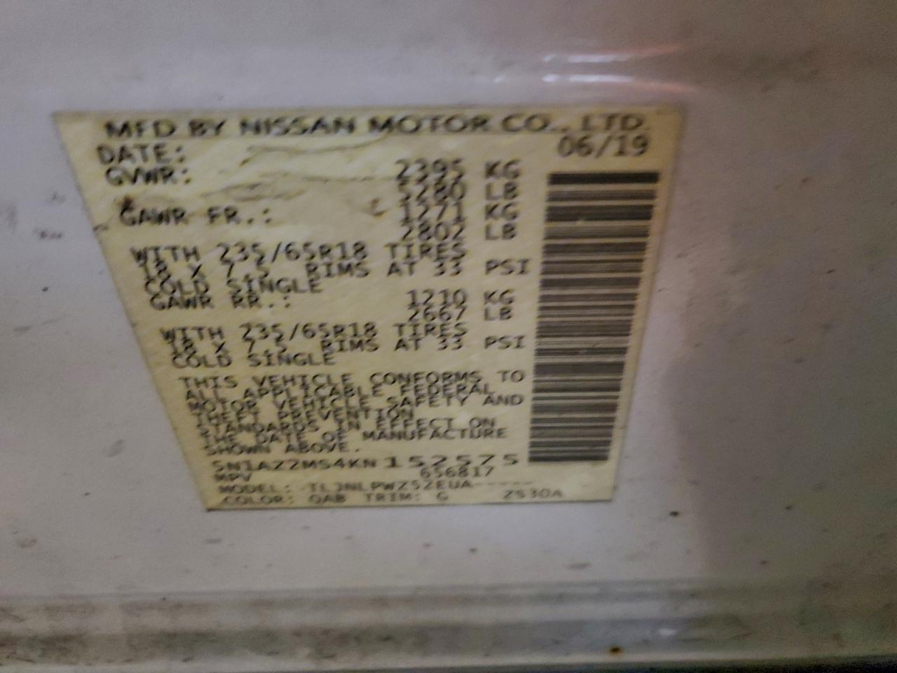 2019 NISSAN MURANO