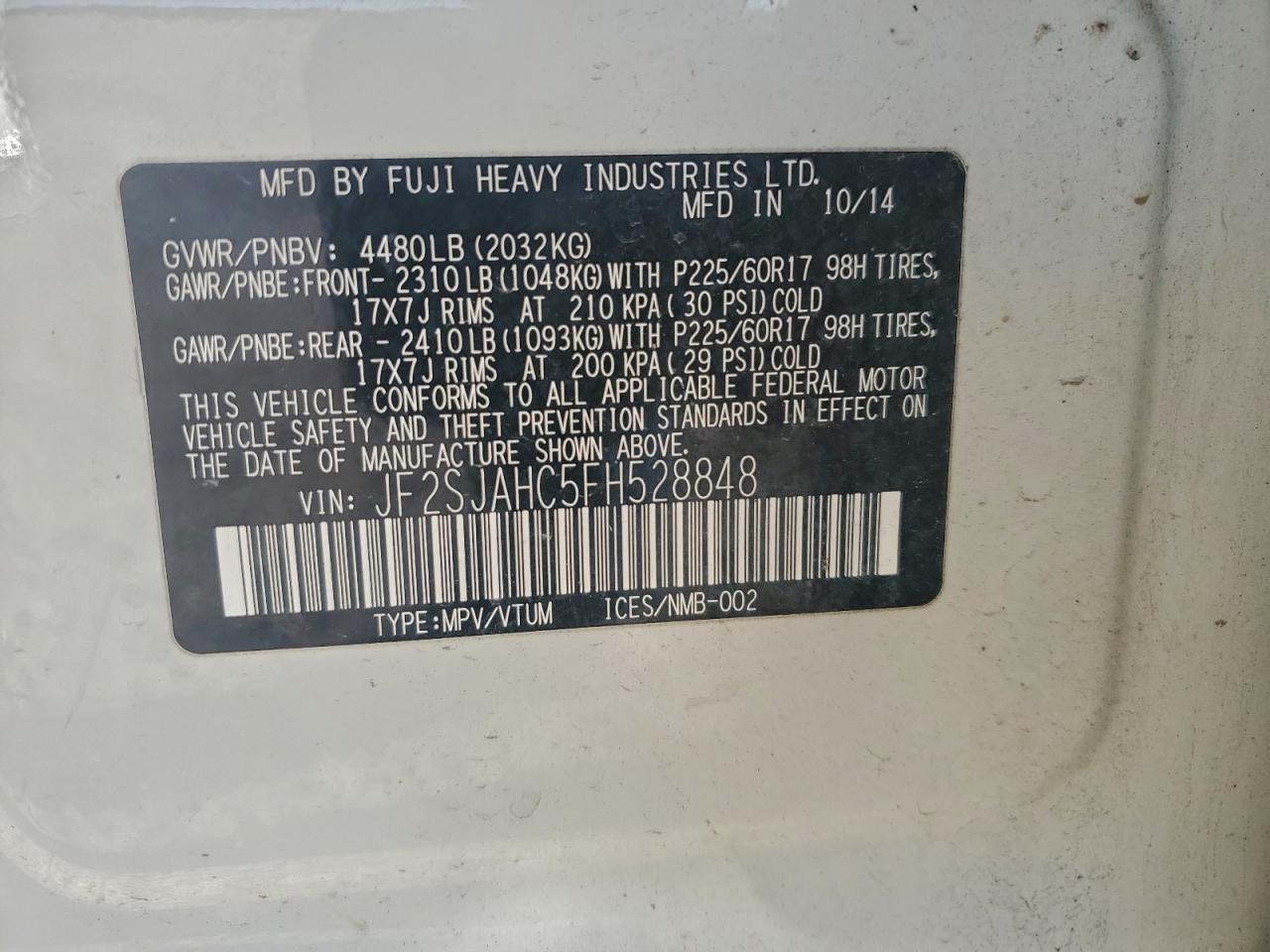 2015 SUBARU FORESTER