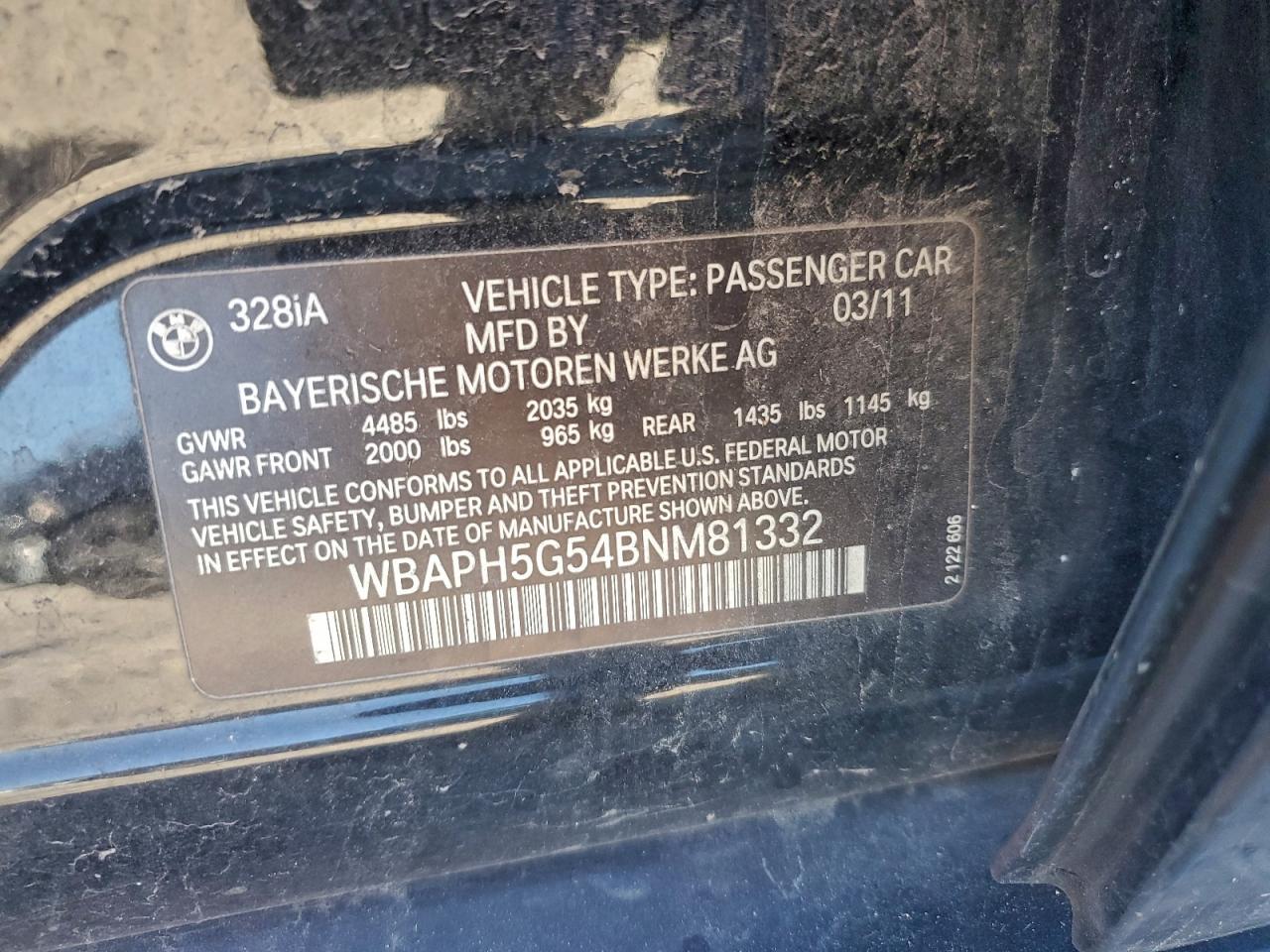 2011 BMW 3 SERIES