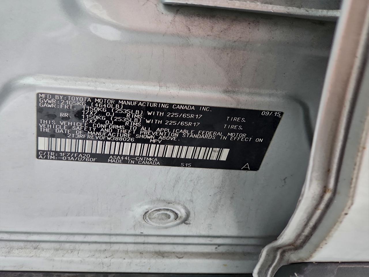 2015 TOYOTA RAV4