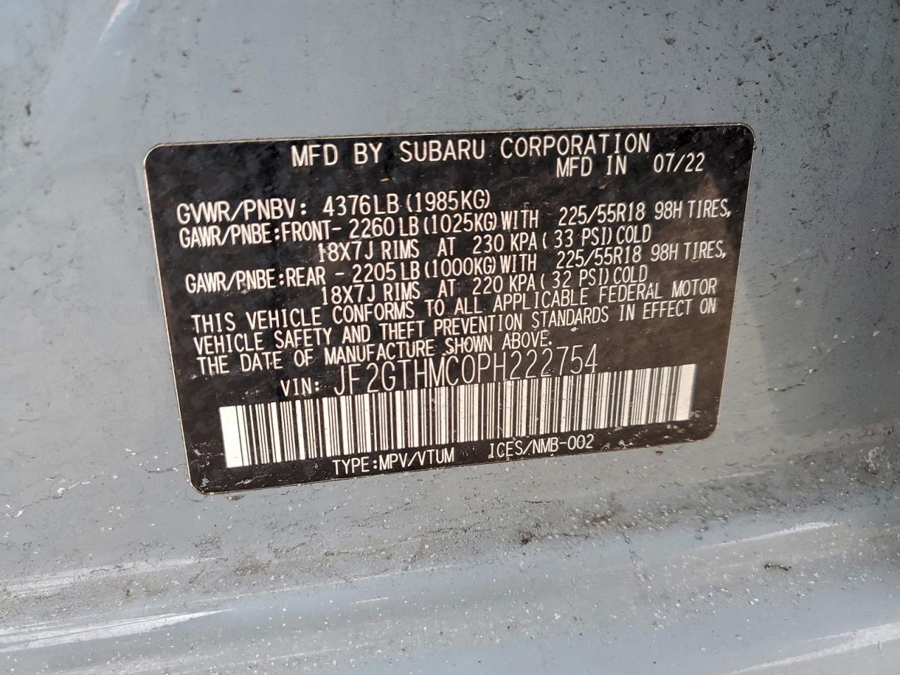 2023 SUBARU Crosstrek
