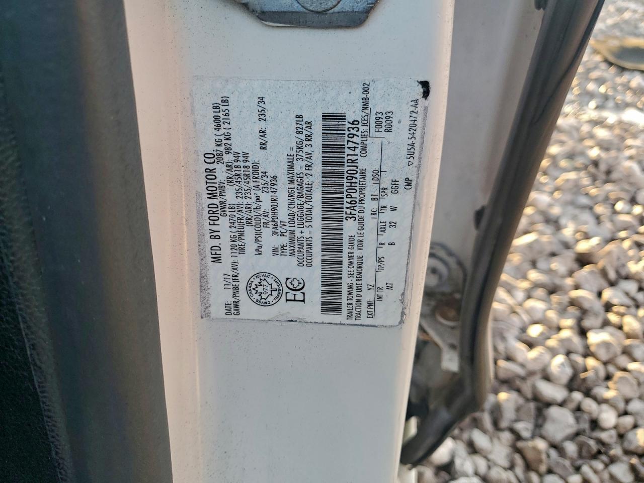 2018 FORD FUSION