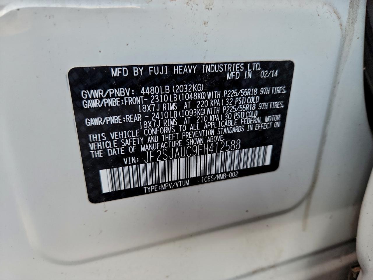 2015 SUBARU FORESTER