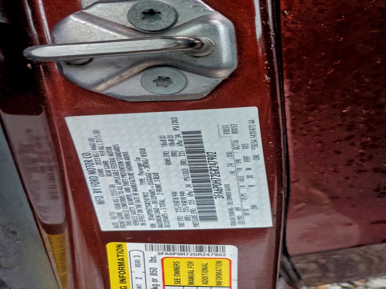 2016 FORD FUSION