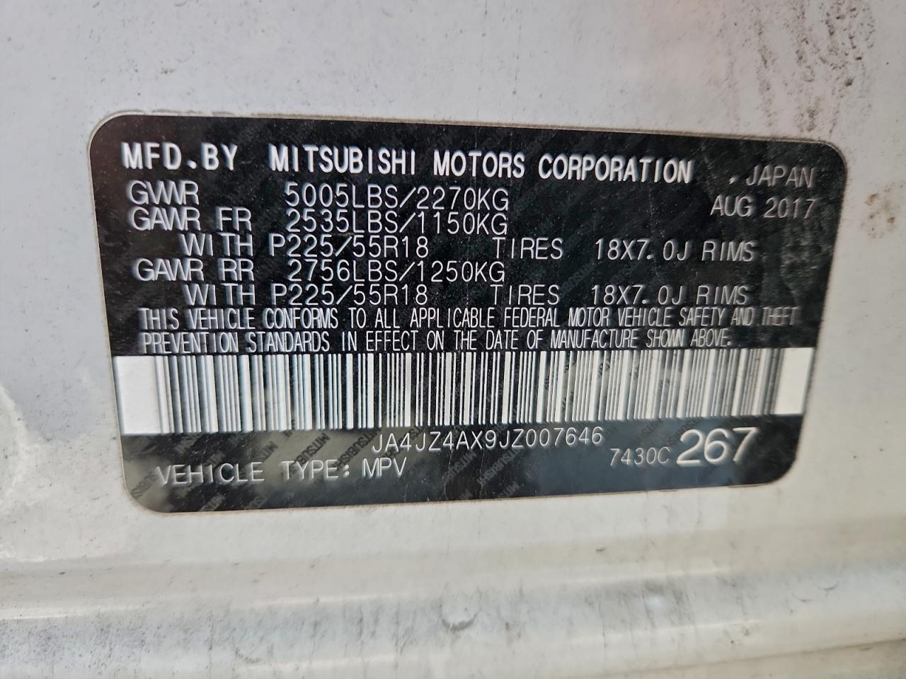 2018 MITSUBISHI outlander