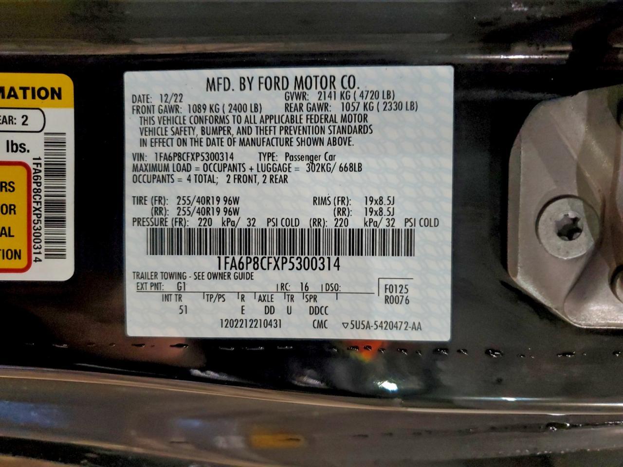 2023 FORD MUSTANG