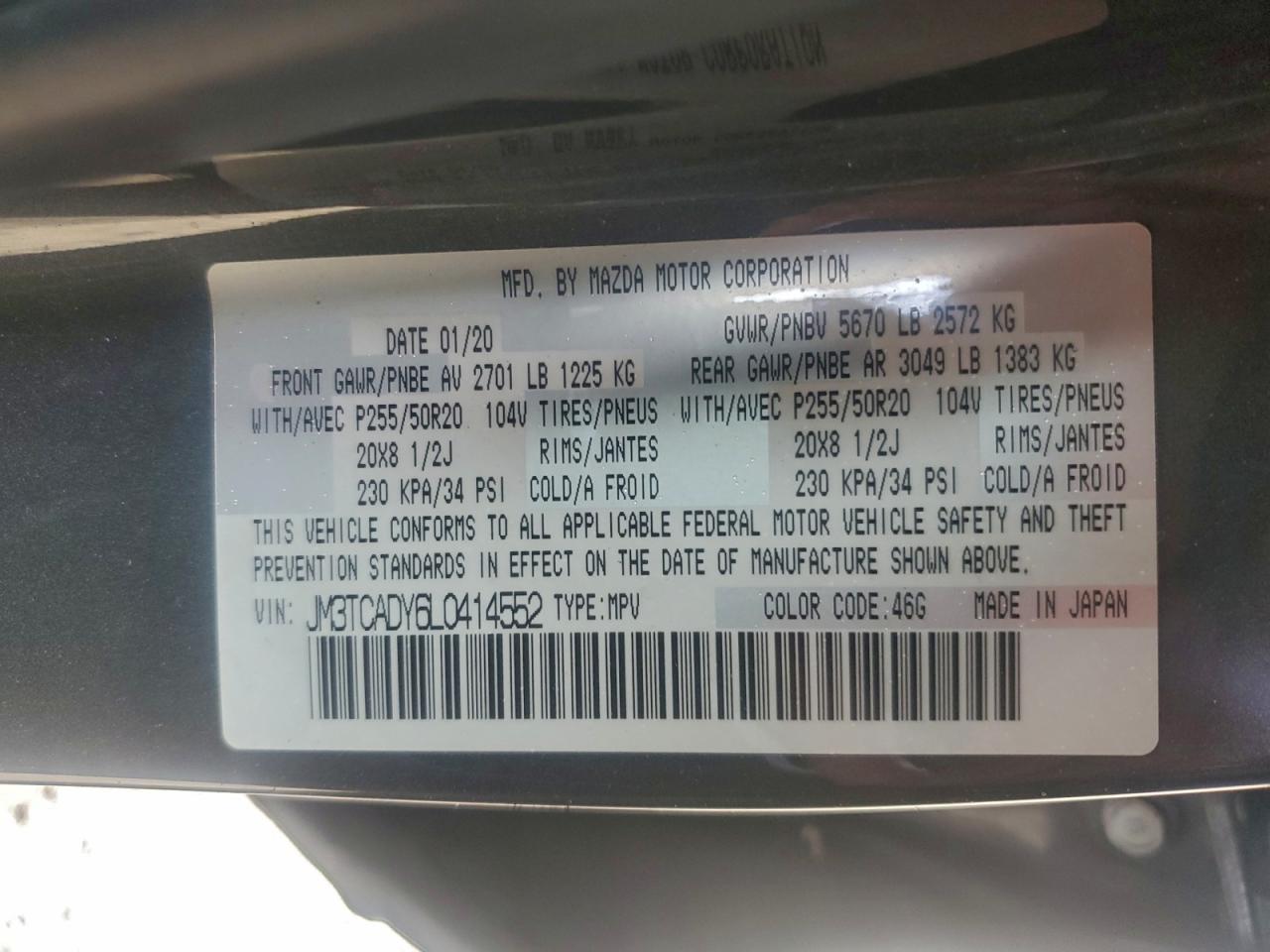 2020 MAZDA CX-9