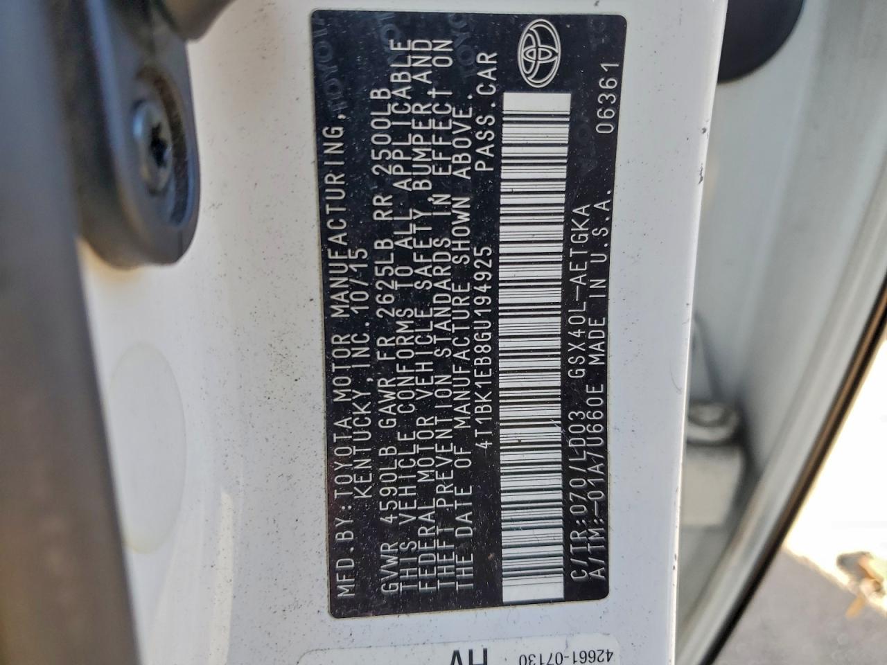 2016 TOYOTA Avalon