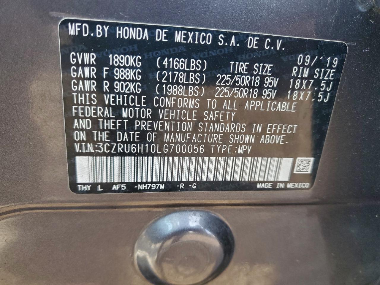 2020 HONDA HR-V