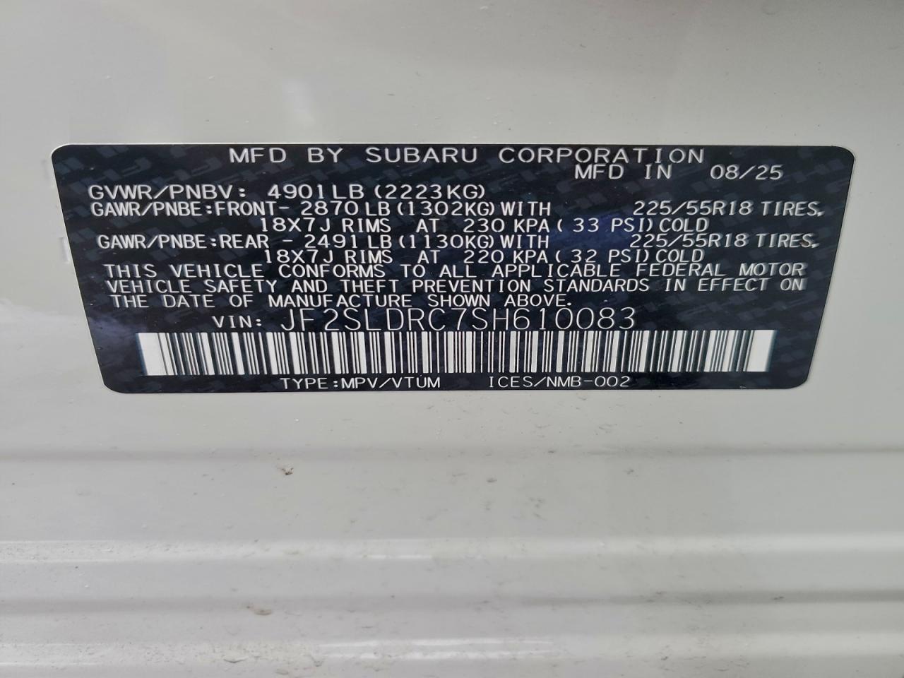 2025 SUBARU FORESTER
