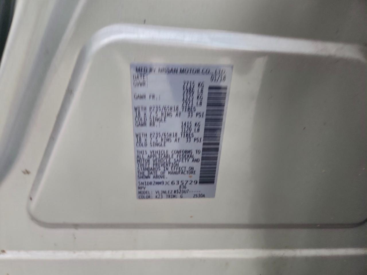 2018 NISSAN PATHFINDER