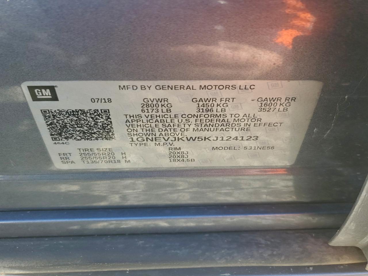 2019 CHEVROLET TRAVERSE