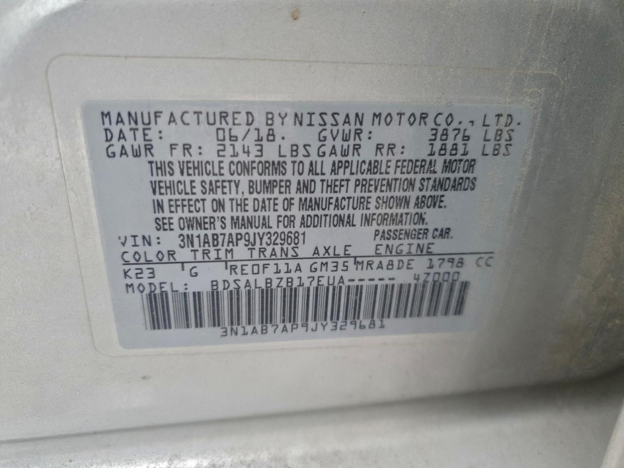 2018 NISSAN SENTRA