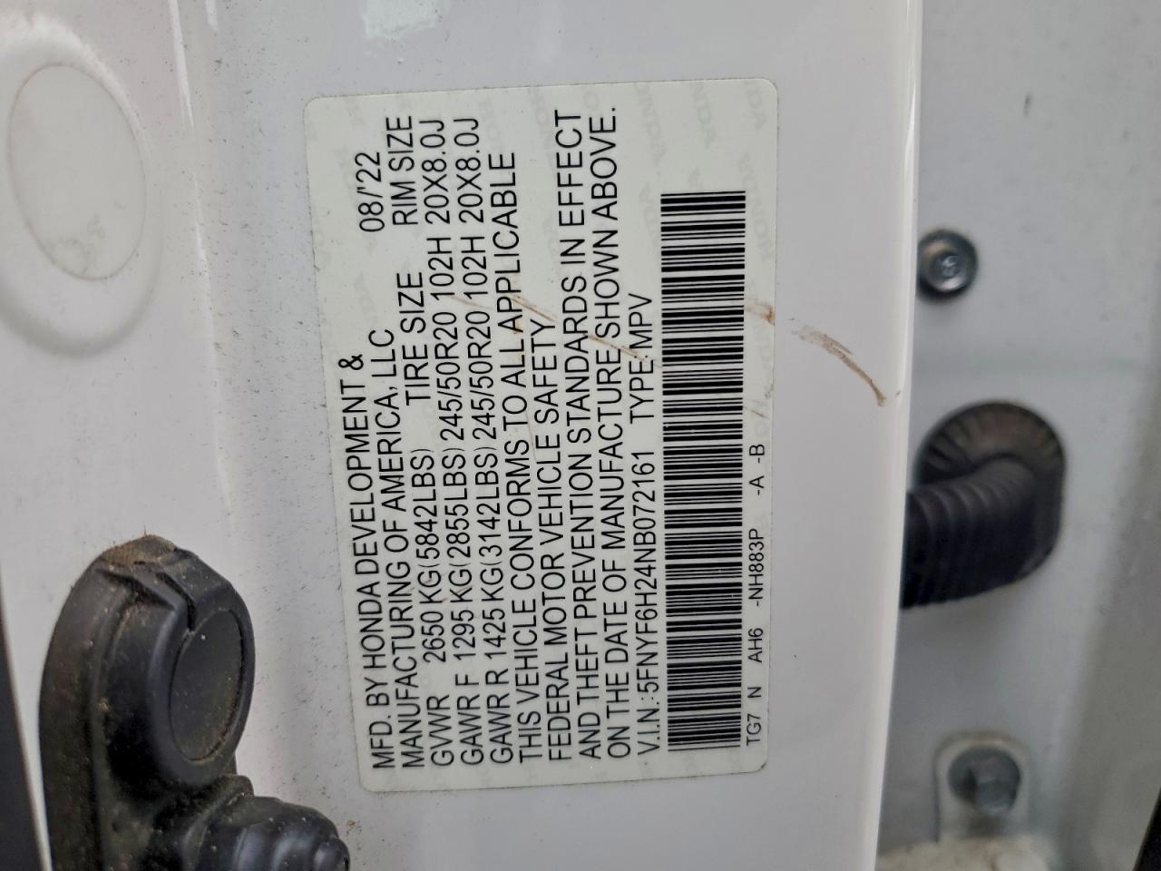 2022 HONDA PILOT