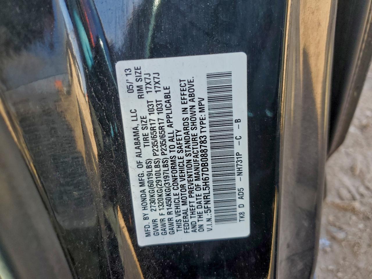 2013 HONDA ODYSSEY