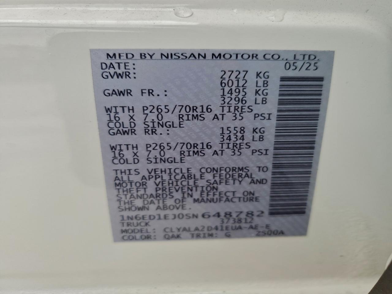 2025 NISSAN Frontier